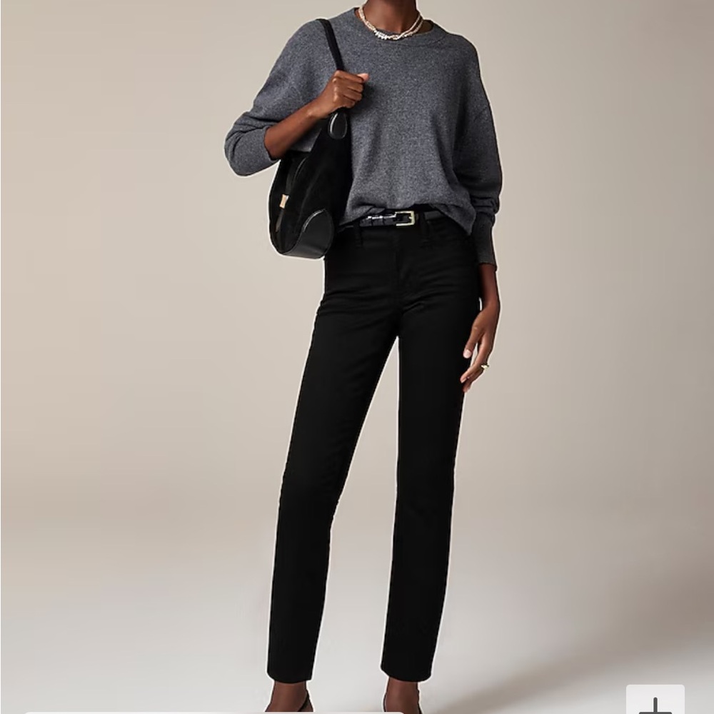 J. Crew NWOT Mid Rise ‘03 Slim Black Jeans Stretch Petites 32